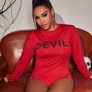 Shein DEVIL Bodysuit, plus size 3XL